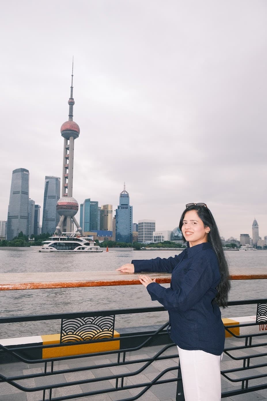 The Pudong skyline at dusk